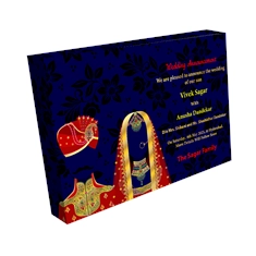Wedding Announcement Gift Box Premium Silver 4 x 50G  Dry Fruits
